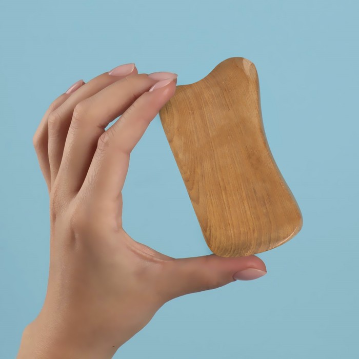 

Массажёр Гуаша «Пластинка», 10,5  6 см, деревянный, gua sha natural wood
