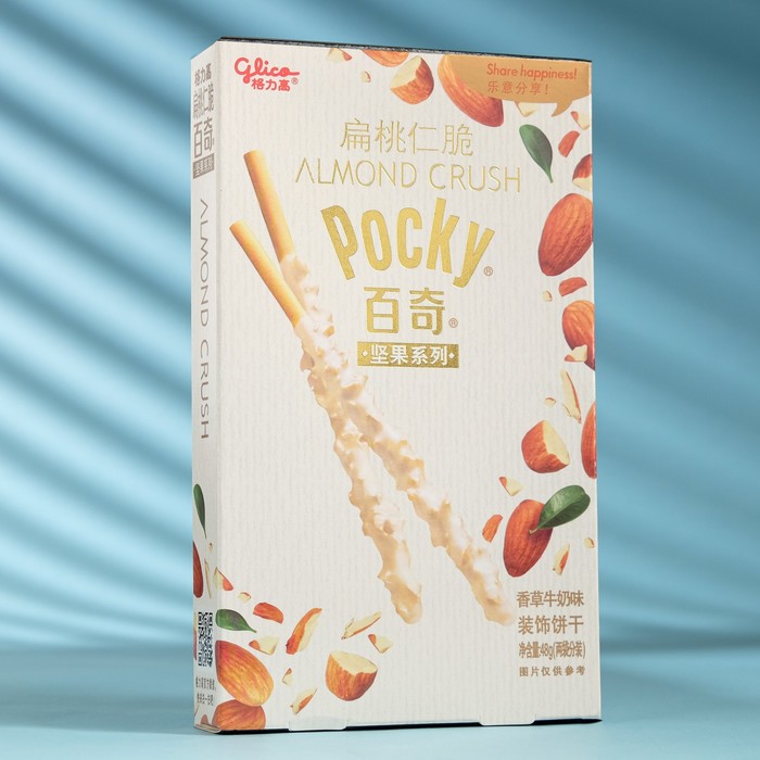 

Палочки поки GLICO с хрустящим миндалем в молочной глазури, 48 г