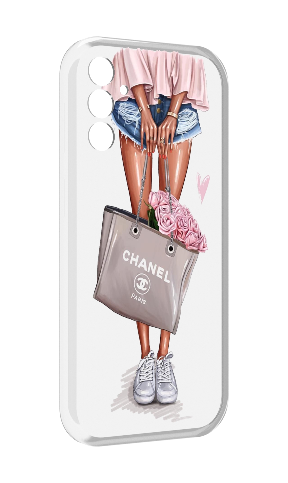 Чехол MyPads Девушка-с-сумкой женский для Samsung Galaxy M13