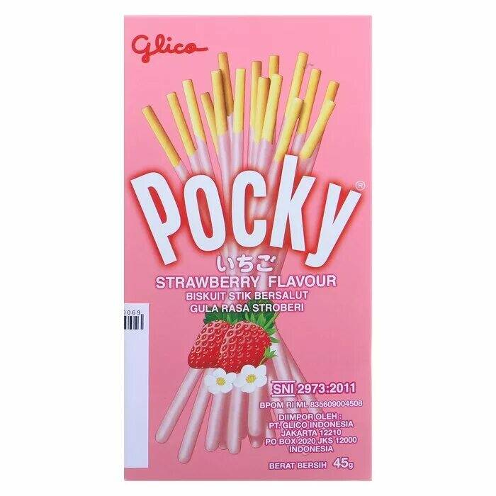 

Палочки поки GLICO со вкусом молочной клубники, 45 г