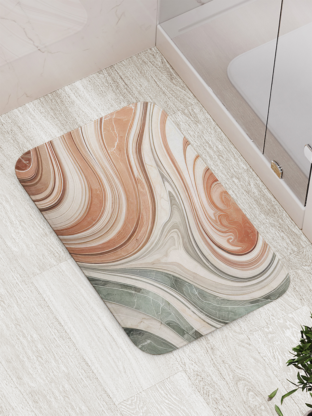 

Коврик для ванной и туалета мягкий JoyArty "Мраморные разводы", bath_sd2680