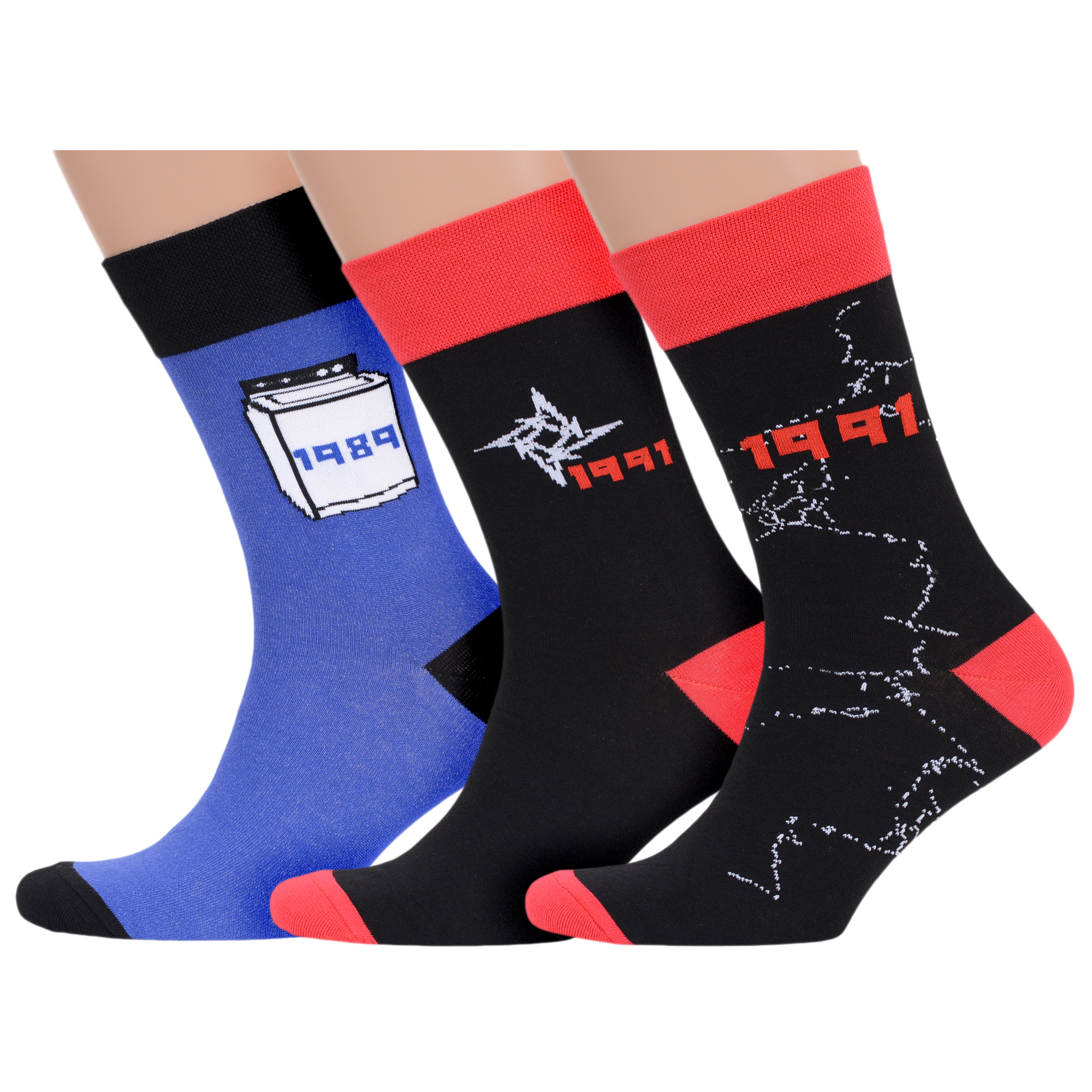 

Комплект носков мужских MoscowSocksClub msk3-М44 разноцветных 29, msk3-М44
