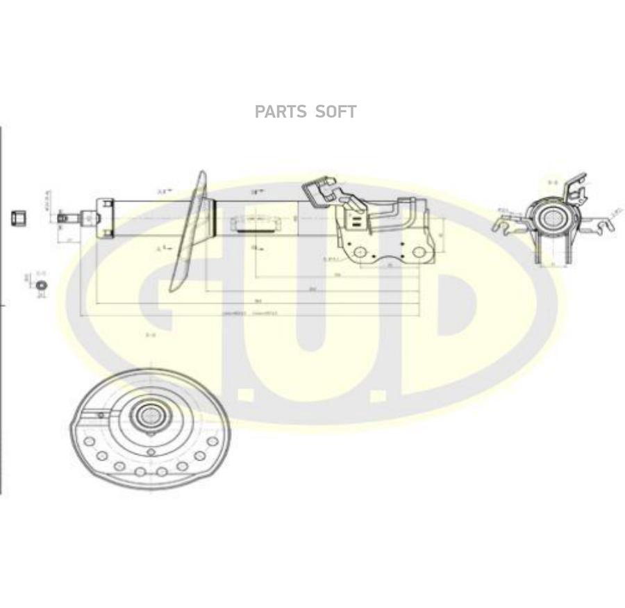 

GUD GSA339754 Амортизатор | перед прав |