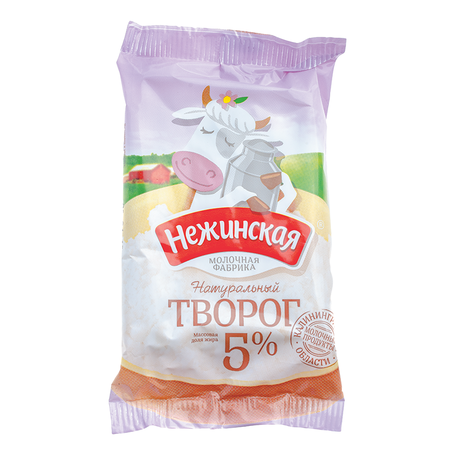 

Творог нежинская бзмж жир. 5 % 170 г ф/пак гусевмолоко россия