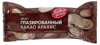 Десерт первым делом глазирован какао/арахис 40 г флоу пак обнинские мп россия