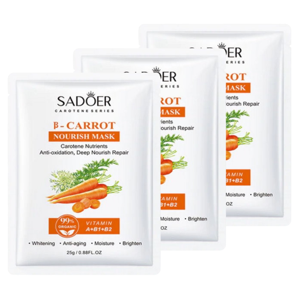Тканевая маска для лица Sadoer Питательная с экстрактом моркови 25 гх3шт