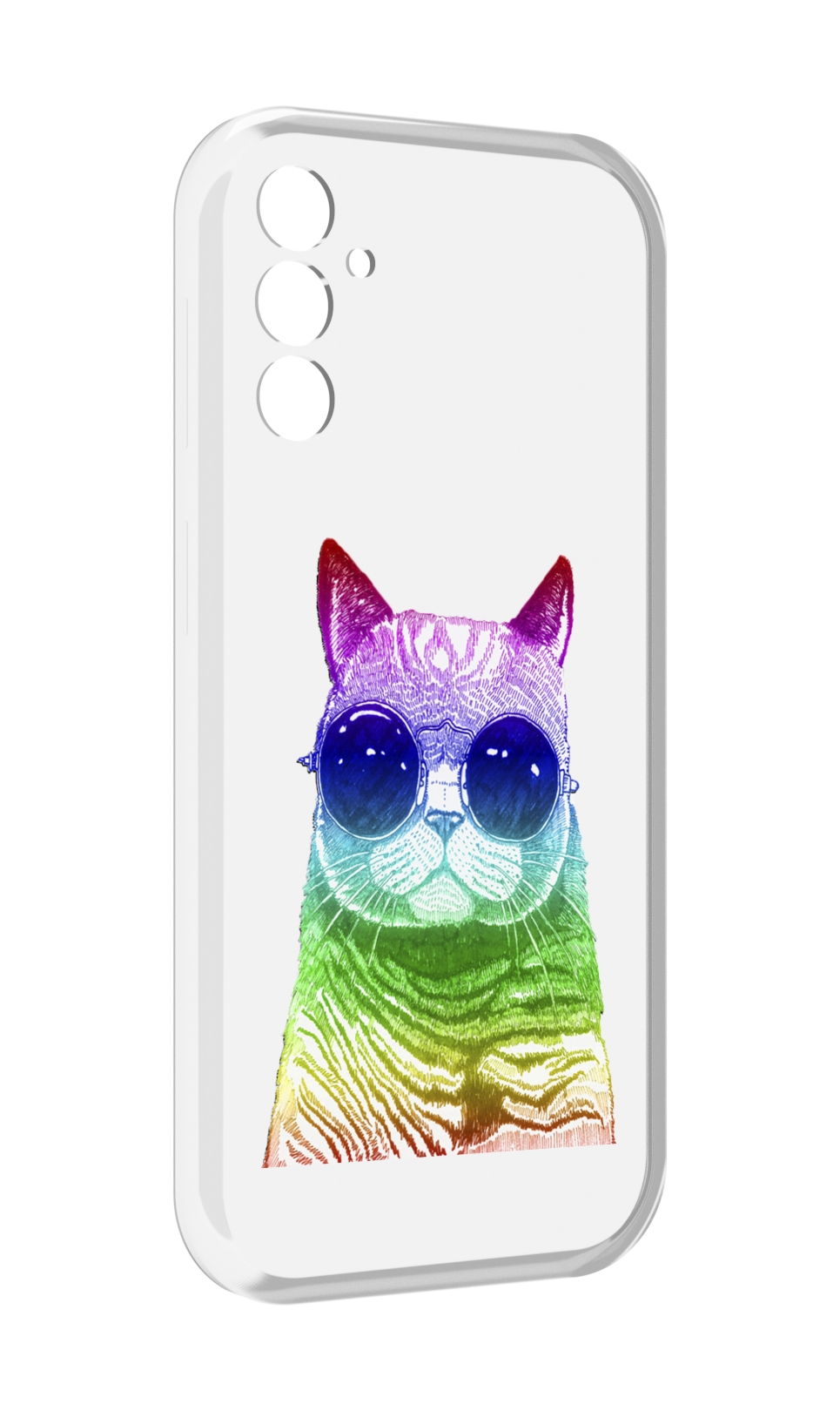 

Чехол MyPads Кот в очках для Samsung Galaxy M13, Прозрачный, Tocco