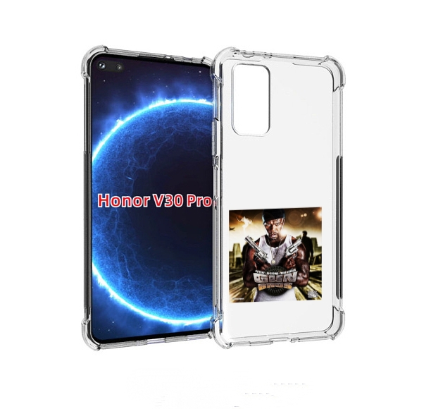 

Чехол бампер MyPads 50 Cent - Gun Bros для Honor V30 Pro, Прозрачный, Tocco