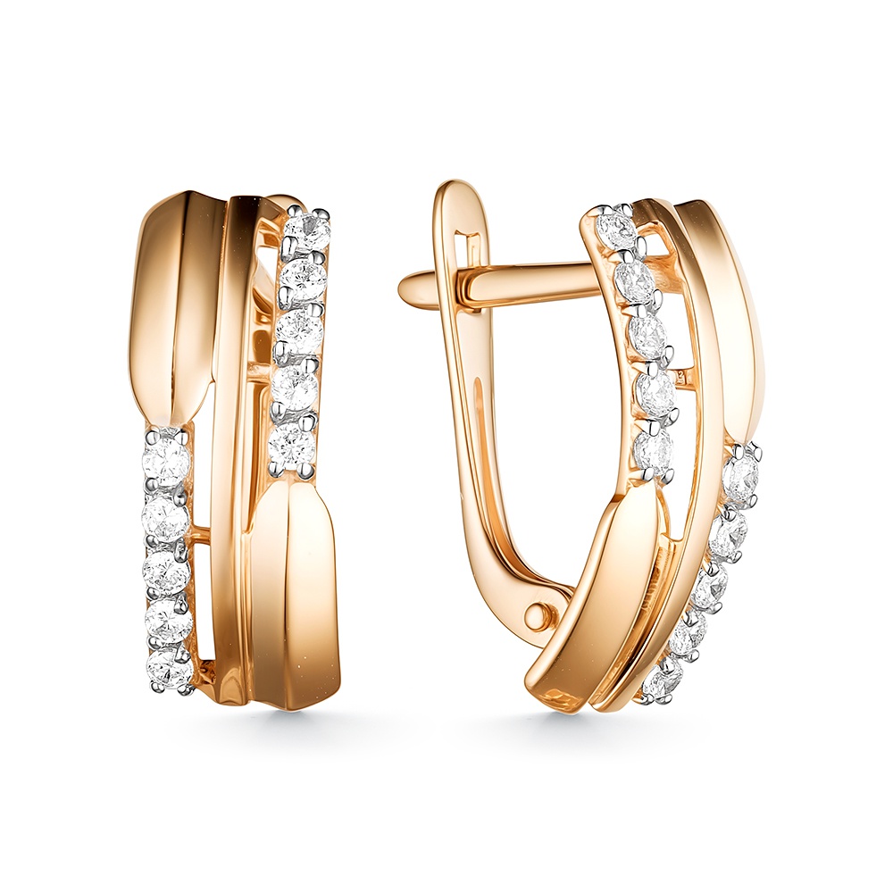 

Серьги из золота 585Gold 302007677, фианит, 302007677