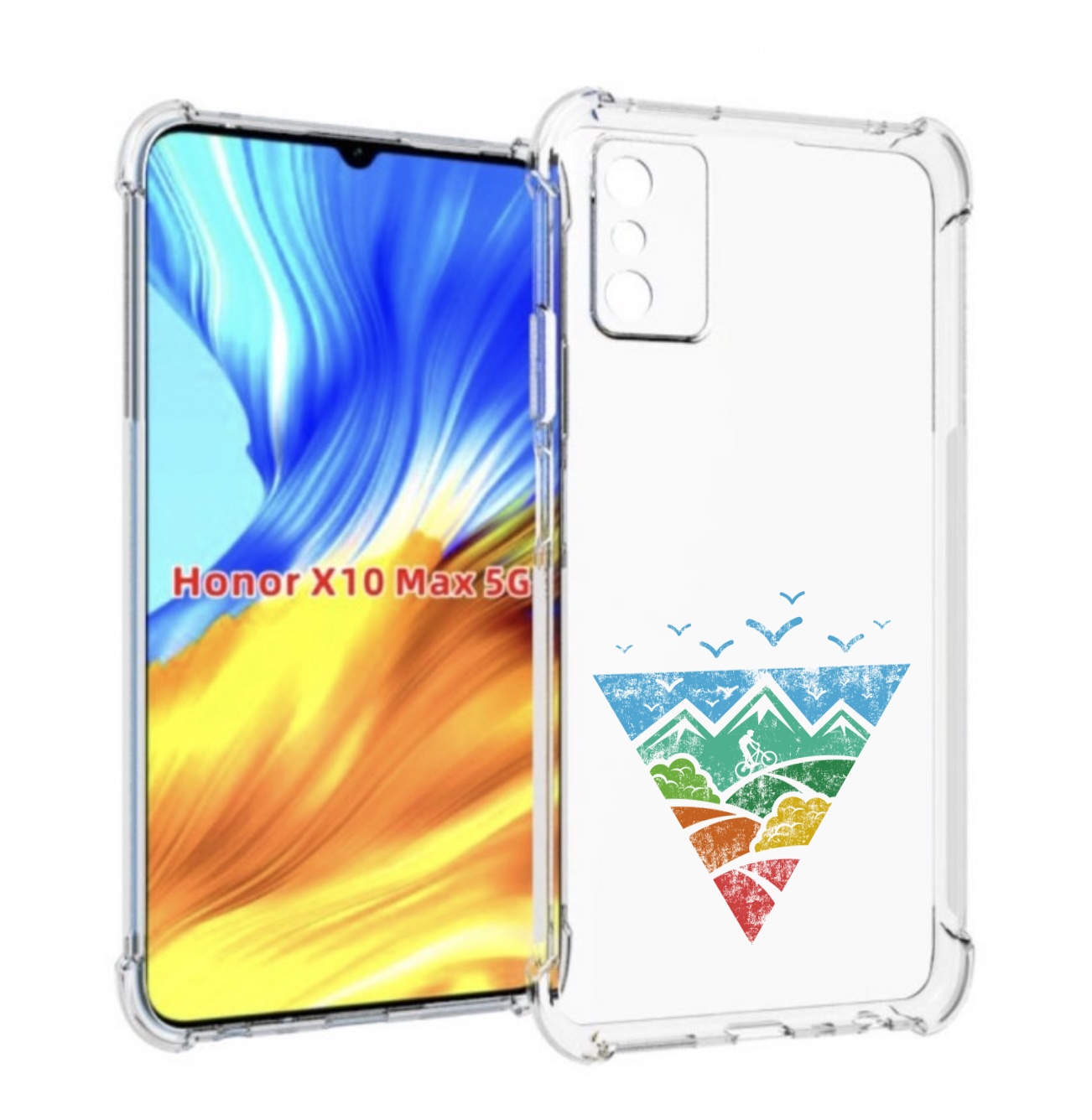 

Чехол MyPads Лес земля море чайки для Honor X10 Max, Прозрачный, Tocco