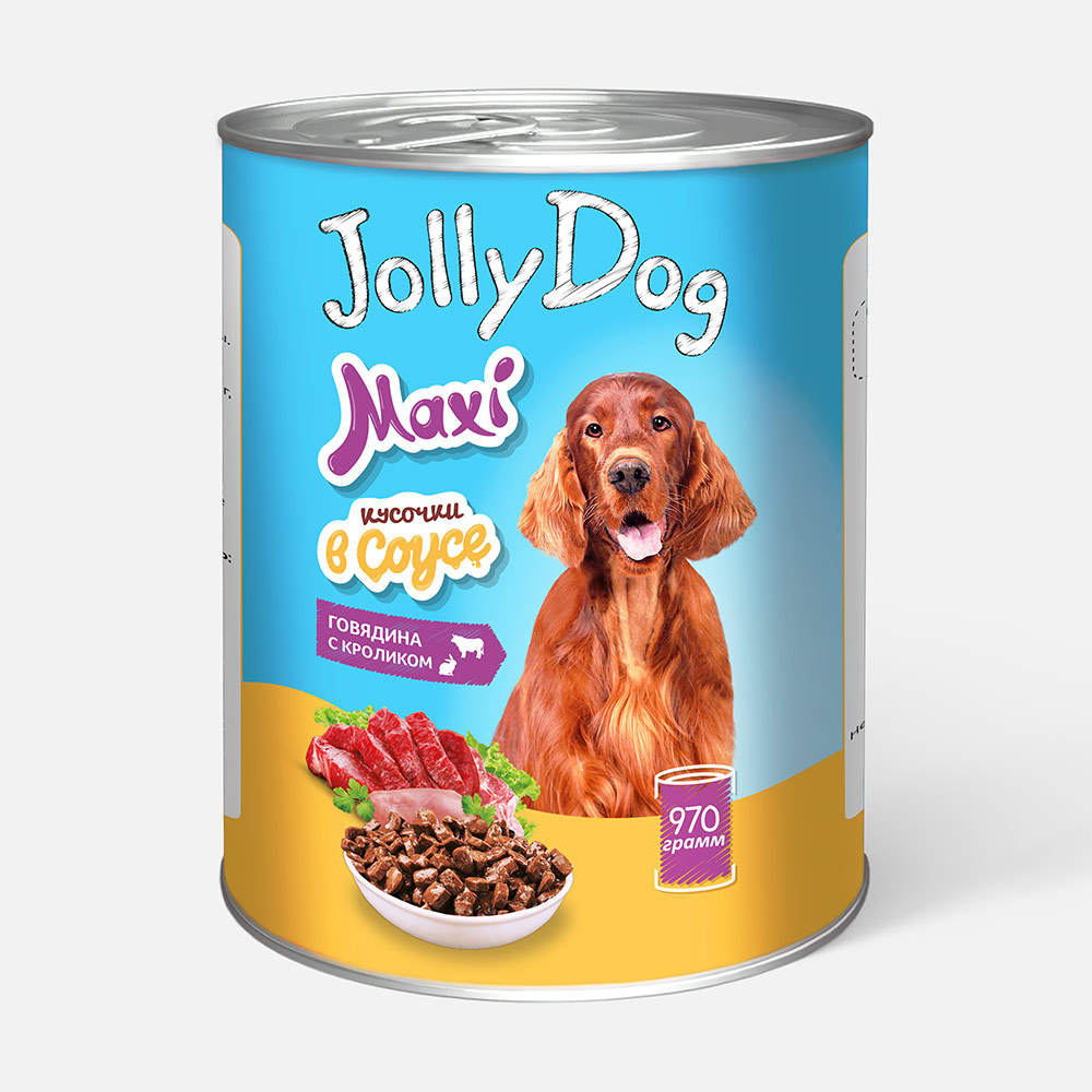 

Влажный корм для собак Зоогурман Jolly Dog, говядина с кроликом 970 г