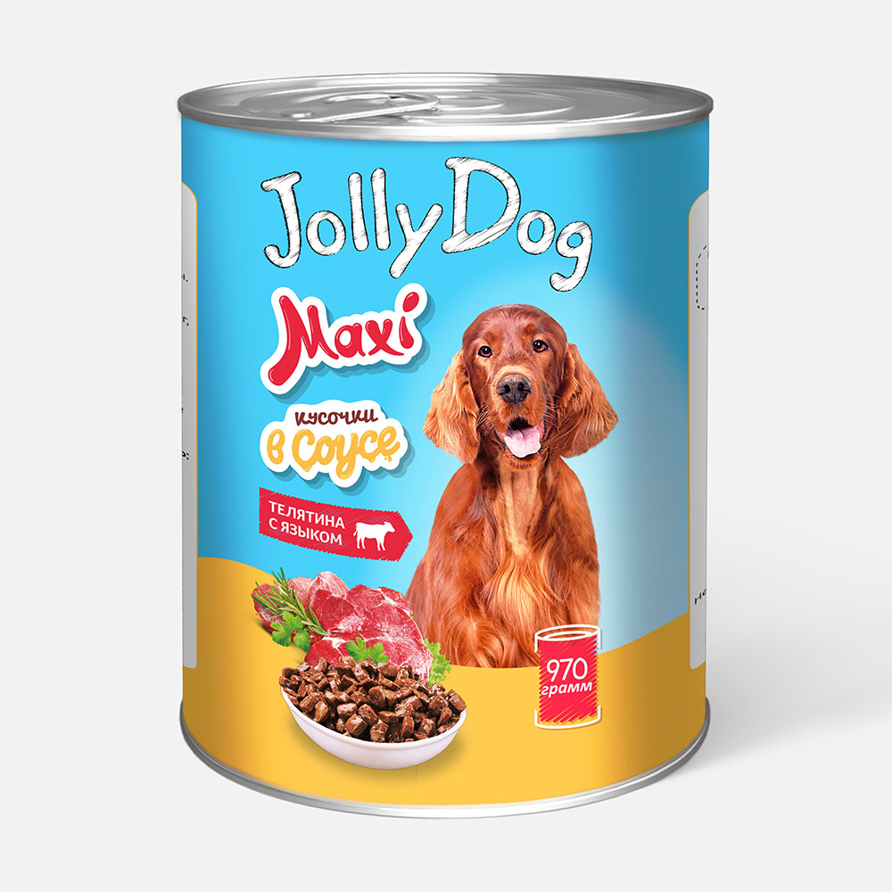 

Влажный корм для собак Зоогурман Jolly Dog, телятина с языком 970 г