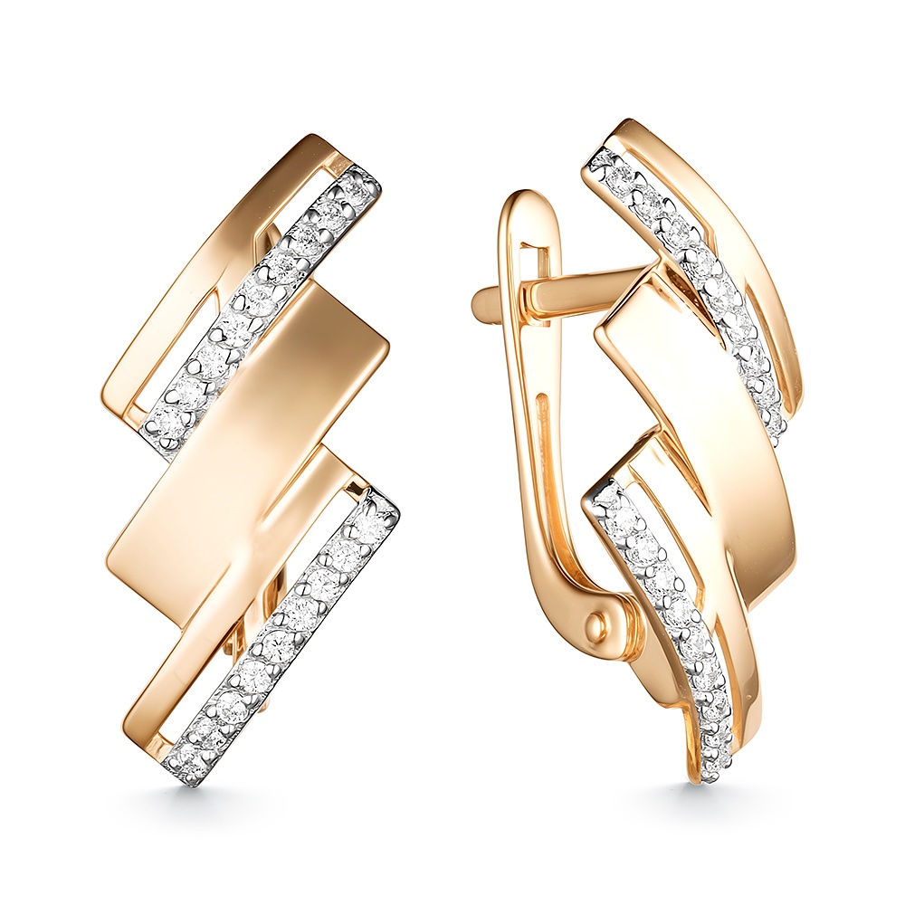 

Серьги из золота 585Gold 302007745, фианит, 302007745