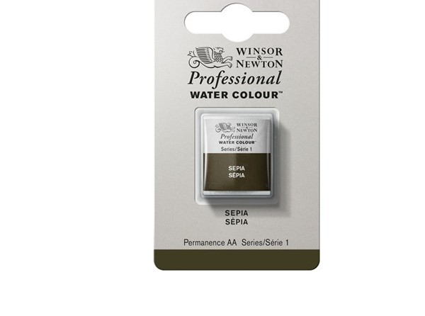 фото Акварель winsor&newton professional в кювете сепия