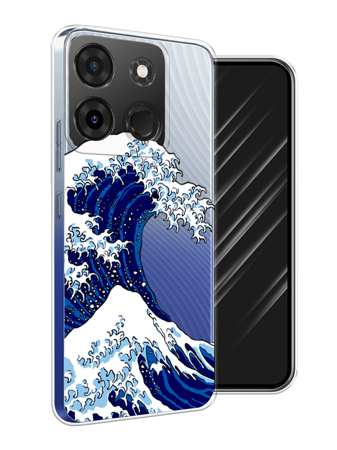 

Чехол Awog на Infinix Smart 7 Plus "Волна в Канагаве", Синий;белый, 3103950-4