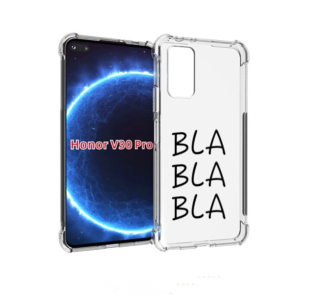 

Чехол бампер MyPads Bla-Bla для Honor V30 Pro, Прозрачный, Tocco