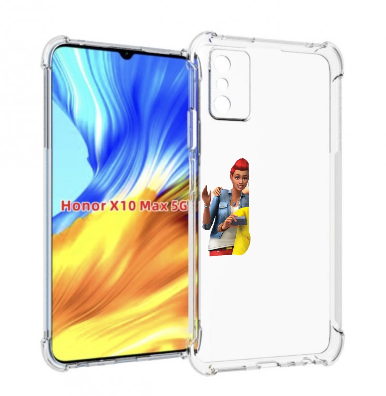 

Чехол Mypads Sims Для Honor X10 Max, Прозрачный, Tocco