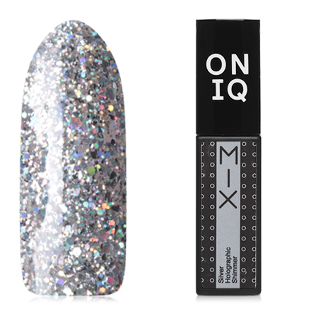 

Гель-лак Oniq Mix №100s Silver Holographic Shimmer