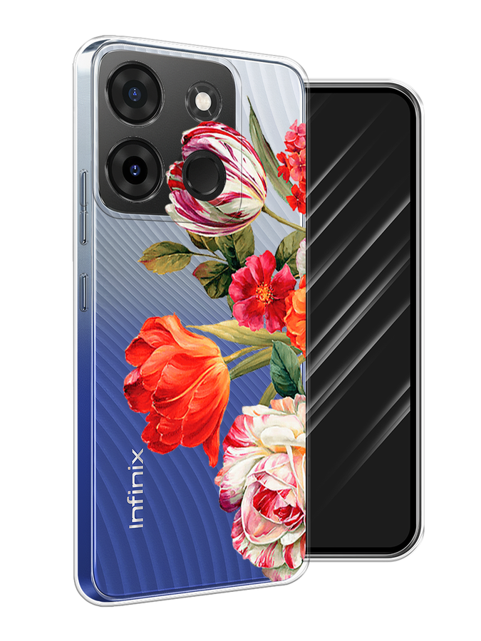 

Чехол Awog на Infinix Smart 7 Plus "Весенний букет", Красный;розовый;зеленый, 3103950-8