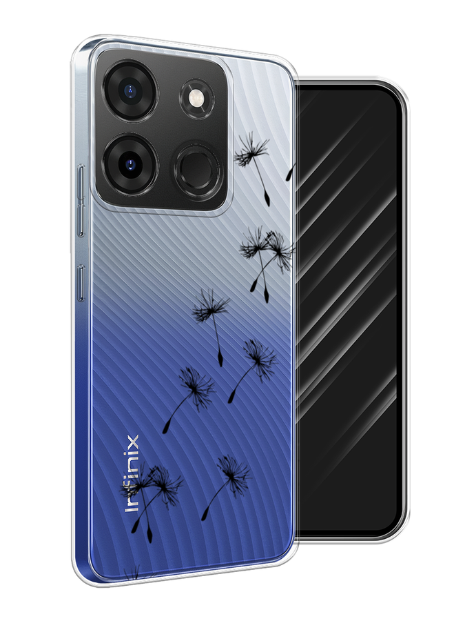 

Чехол Awog на Infinix Smart 7 Plus "Летящие одуванчики", Черный, 3103950-8