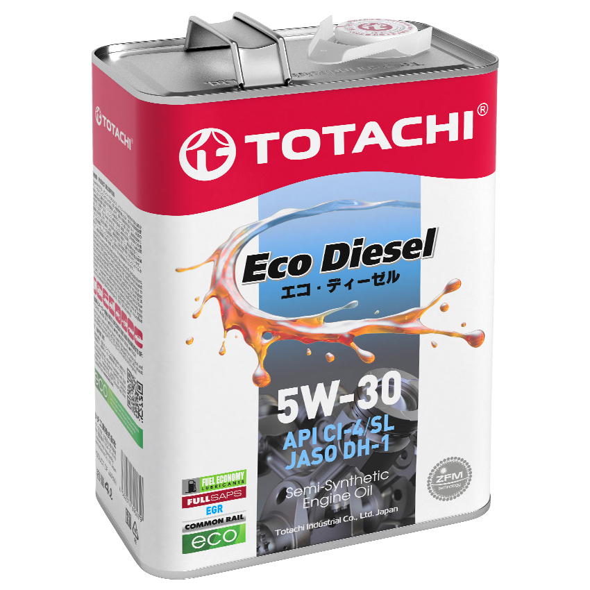 Моторное масло TOTACHI полусинтетическое 5W30 Eco Diesel Ci-4/Sl 4л