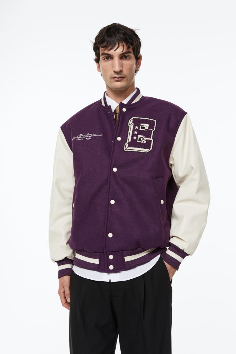 

Бомбер мужской H&M 1119121001 фиолетовый L (доставка из-за рубежа), 1119121001
