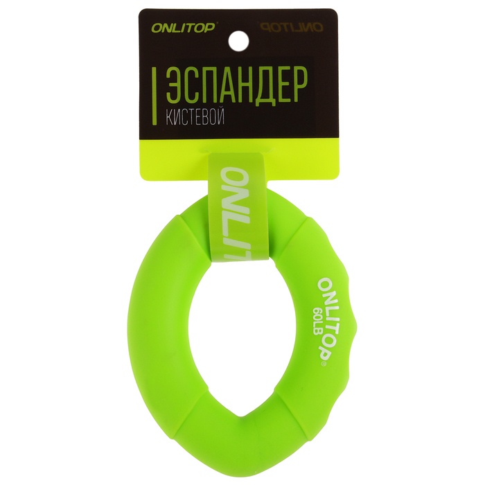 

Кистевой эспандер ONLITOP 10х7 см, нагрузка 30 кг, зеленый