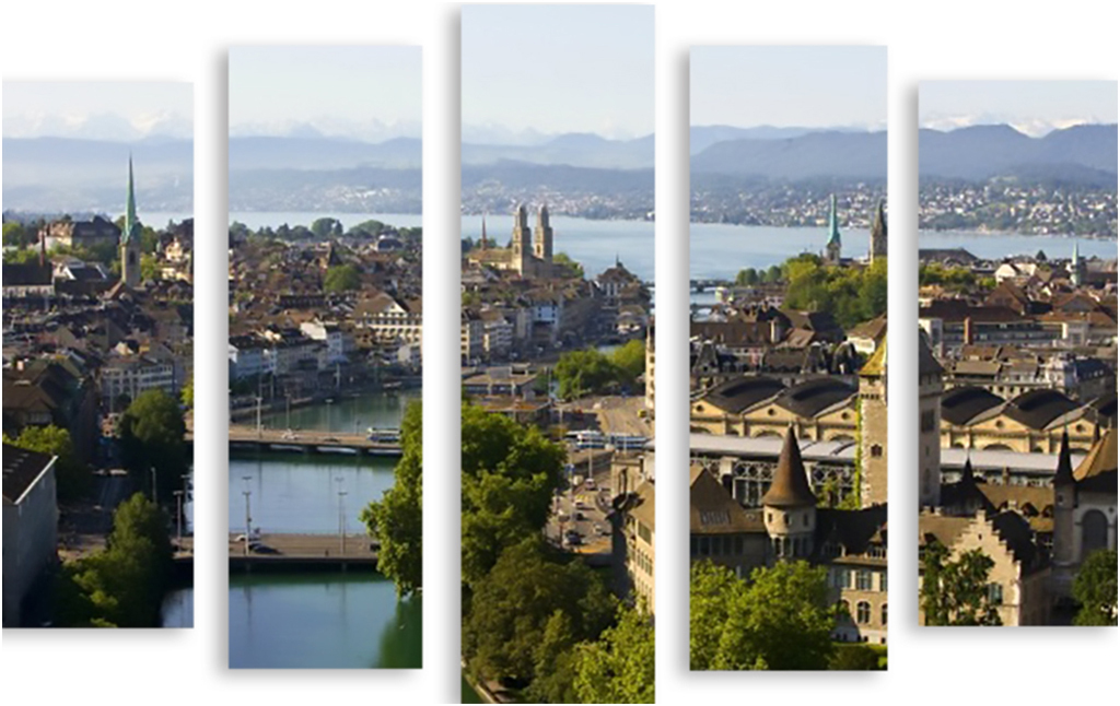 

Картина модульная на холсте Модулка Панорама 90x64 см, 3024