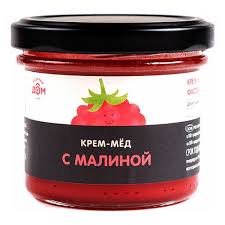 Крем-мёд Медовый дом натуральный цветочный с малиной, 120 г