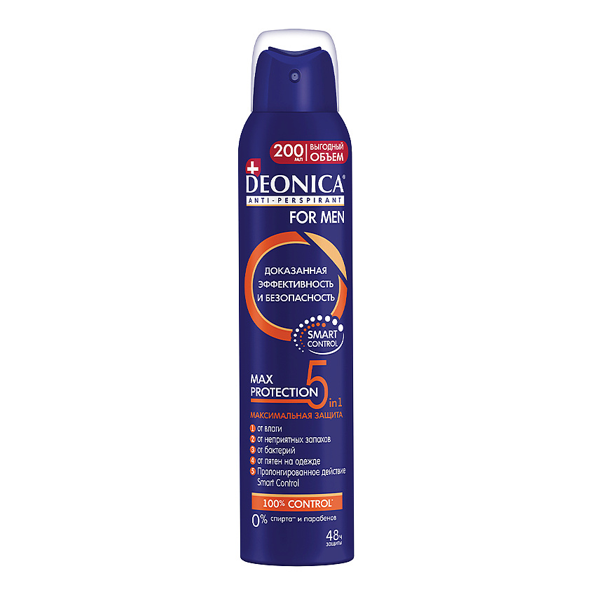 Антиперспирант Deonica For Men 5 Protection спрей, 200 мл антиперспирант спрей deonica он