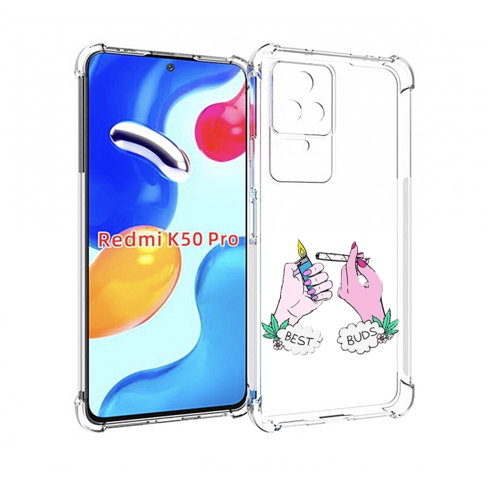 

Чехол MyPads плохие руки женский для Xiaomi Redmi K50 / K50 Pro, Прозрачный, Tocco