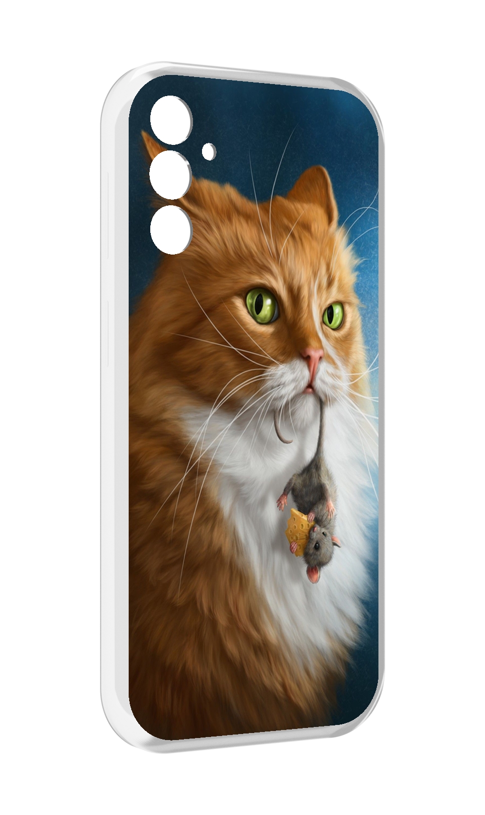 Чехол MyPads Кот-и-мышь для Samsung Galaxy M13