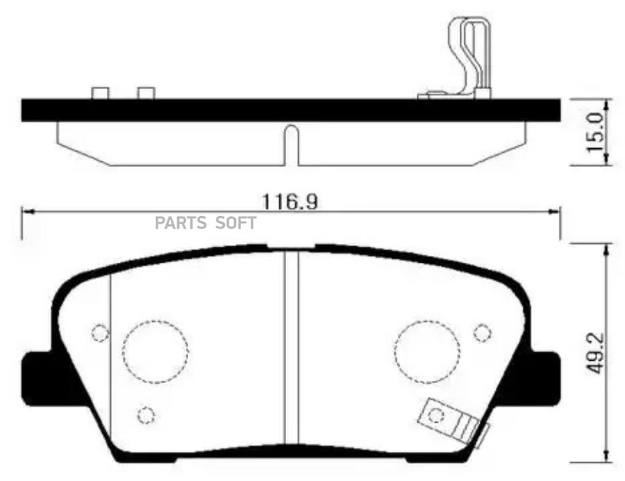 

Тормозные колодки HSB дисковые HP1043