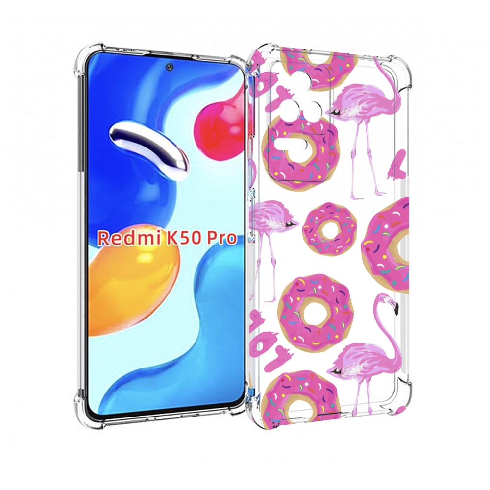 

Чехол MyPads пончики-фламинго для Xiaomi Redmi K50 / K50 Pro, Прозрачный, Tocco
