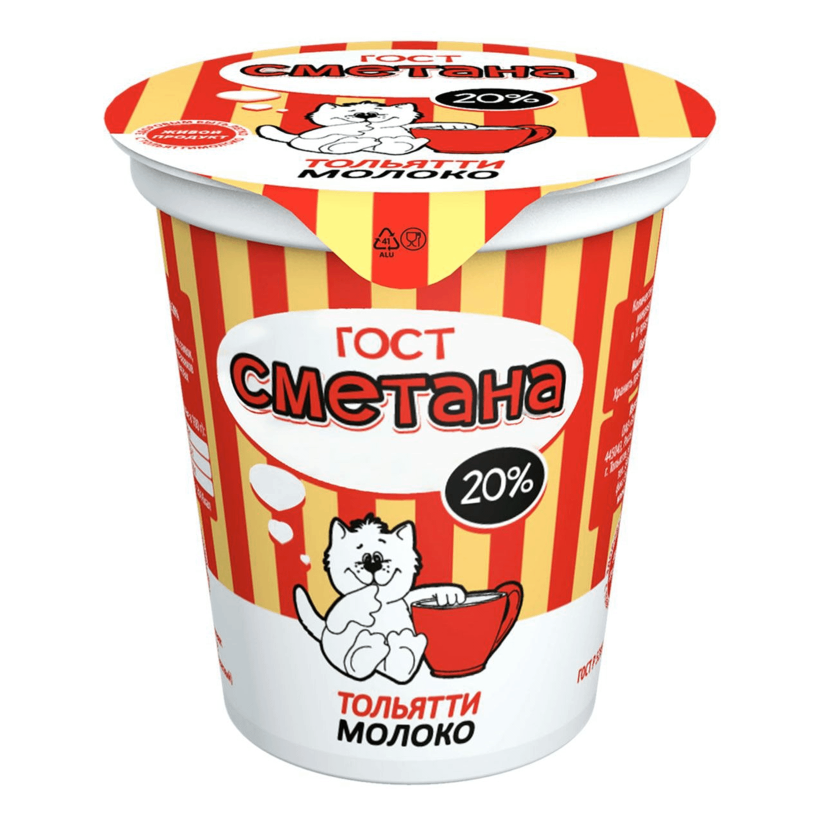 

Сметана Тольяттимолоко ГОСТ, 20%, 300 г