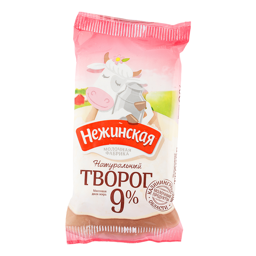 

Творог нежинская натуральный бзмж жир. 9 % 170 г флоу пак молочная фабрика россия