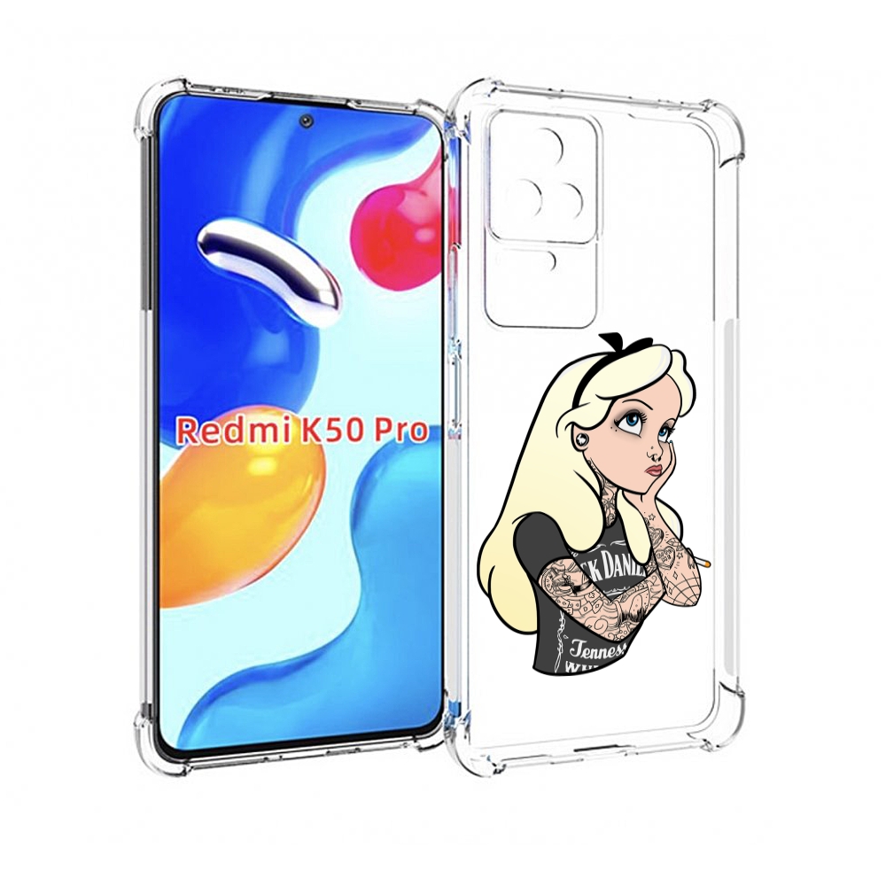 

Чехол MyPads принцесса-в-татуировках женский для Xiaomi Redmi K50 / K50 Pro, Прозрачный, Tocco