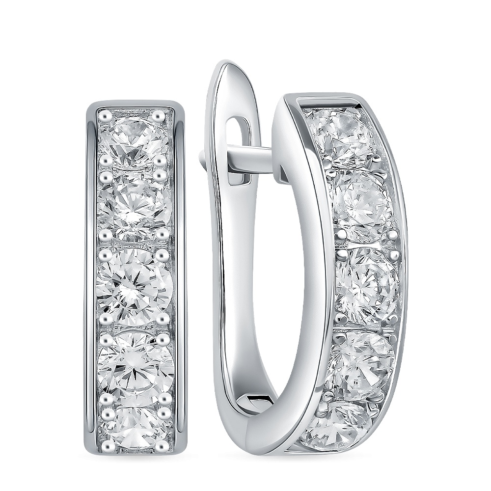 

Серьги из серебра 585Gold 702009930, фианит, 702009930