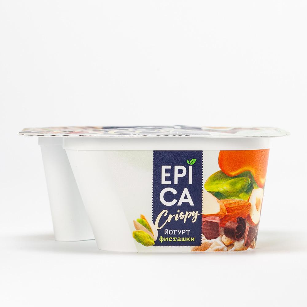 Йогурт Epica Crispy, с фисташками, 4,8%, 140 г