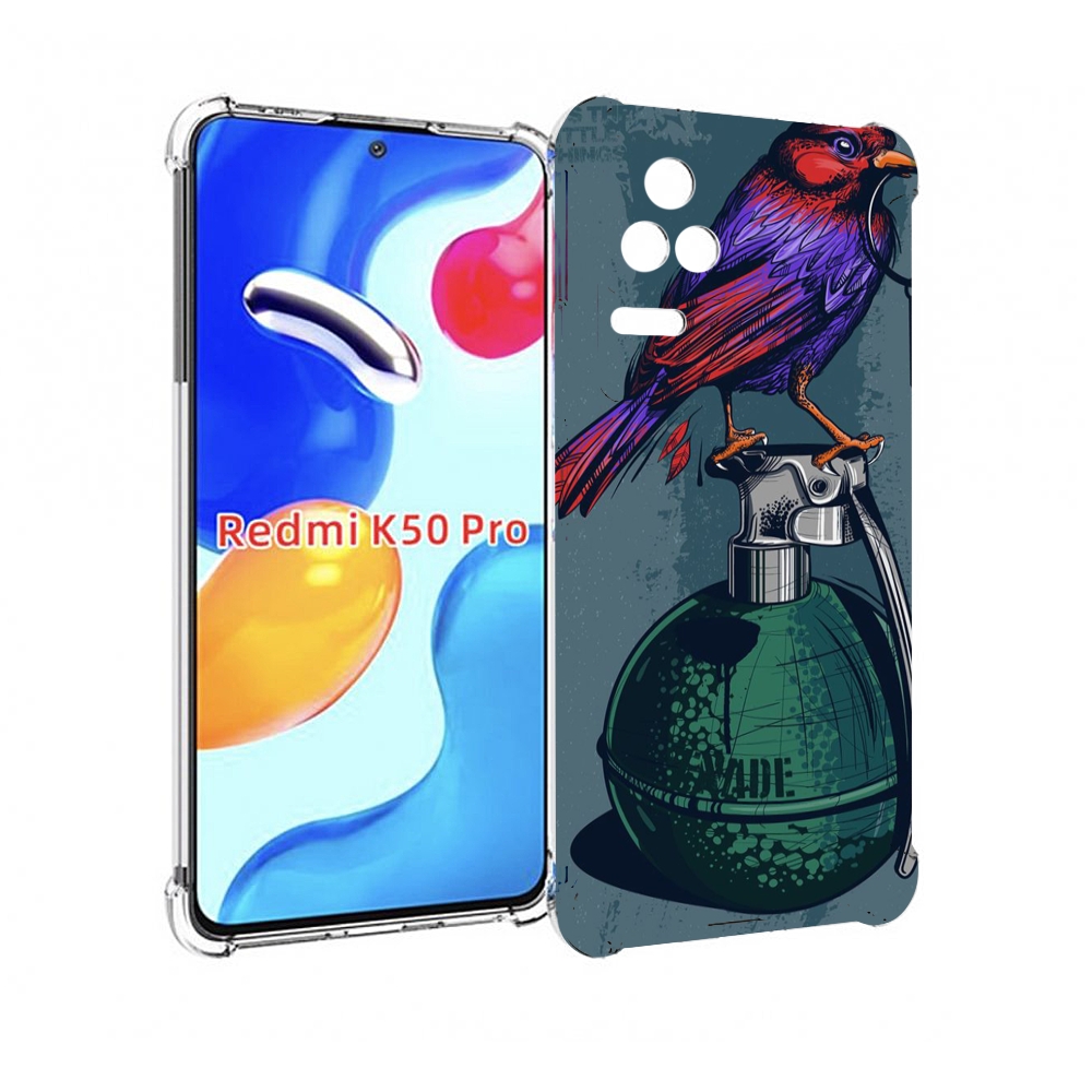 

Чехол MyPads птица с гранатой для Xiaomi Redmi K50 / K50 Pro, Прозрачный, Tocco