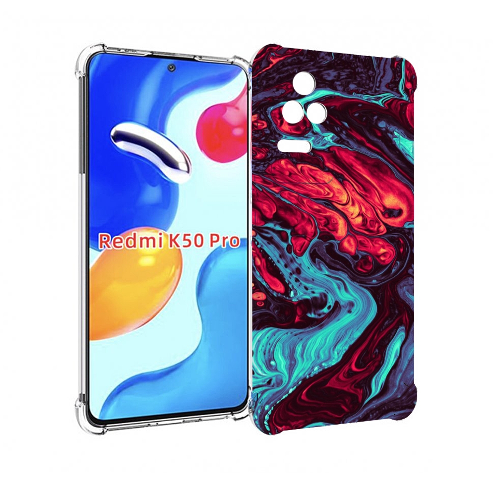 

Чехол MyPads разбавленная краска для Xiaomi Redmi K50 / K50 Pro, Прозрачный, Tocco