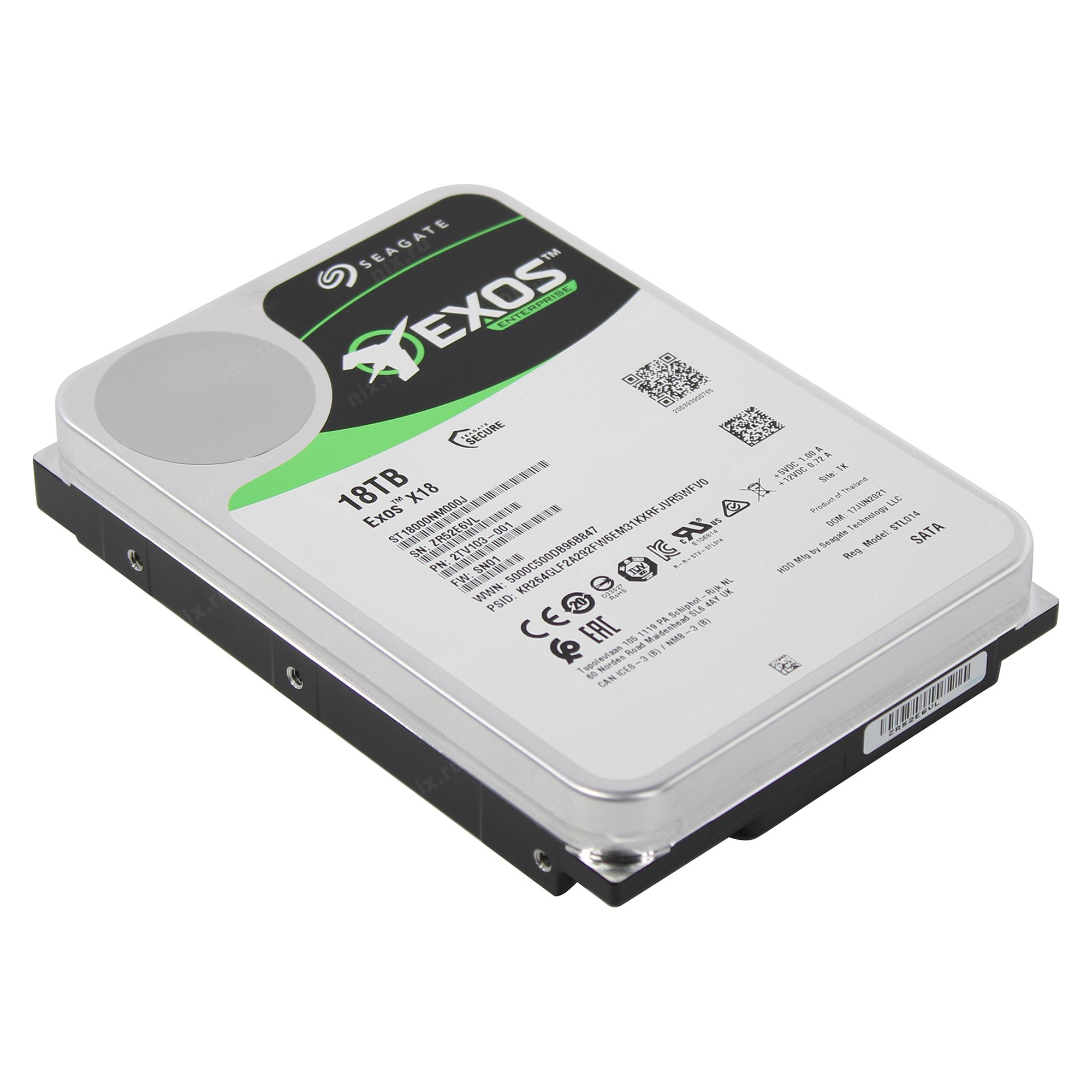 Диск жёсткий Seagate ST18000NM000J 18 ТБ, внутренний, 1373132