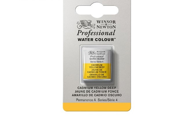 фото Акварель winsor&newton professional в кювете кадмий насыщенно-желтый