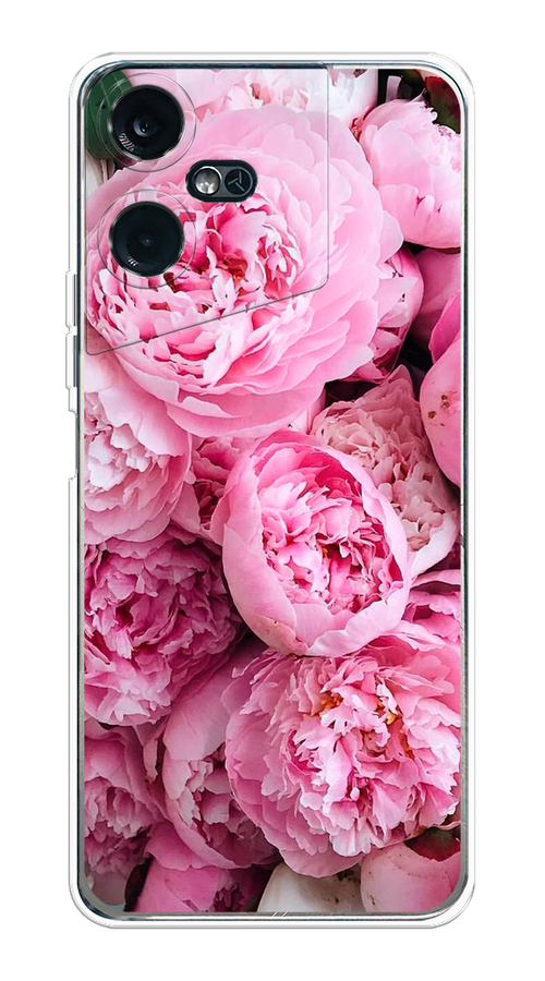 

Чехол на Tecno Pova Neo 3 "Розовые пионы", Бежевый;розовый, 304450-2