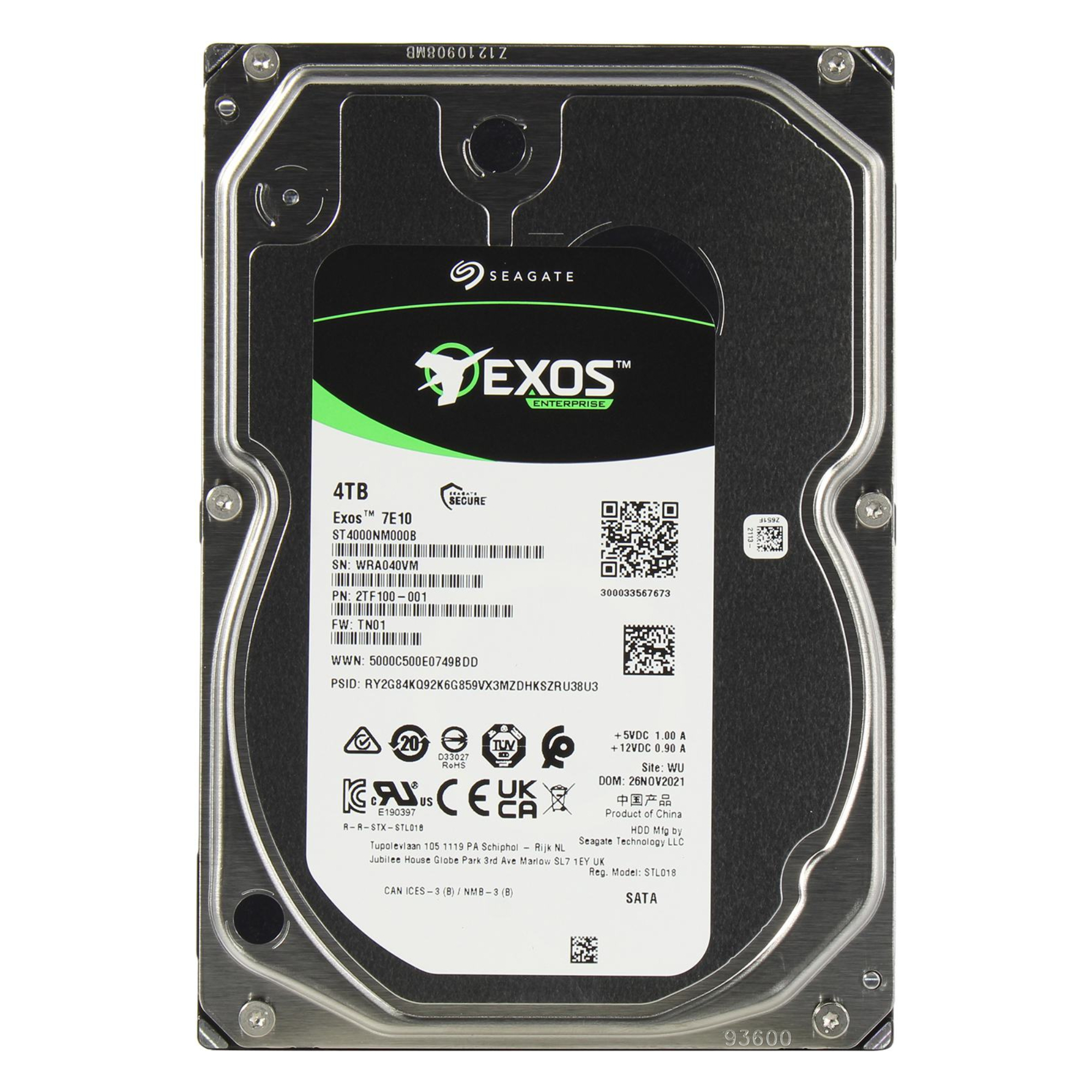 

Диск жёсткий Seagate ST4000NM000B 4 ТБ, внутренний, 1376171, ST4000NM000B