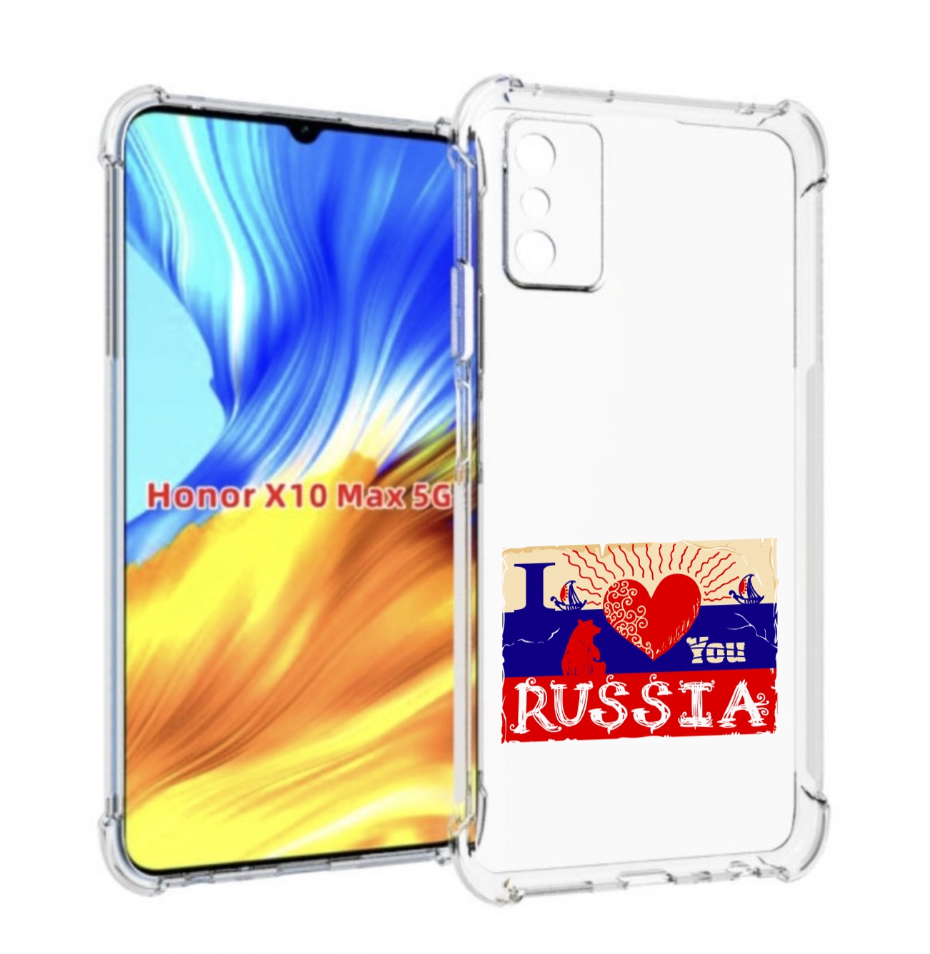 

Чехол MyPads Люблю Россию для Honor X10 Max, Прозрачный, Tocco