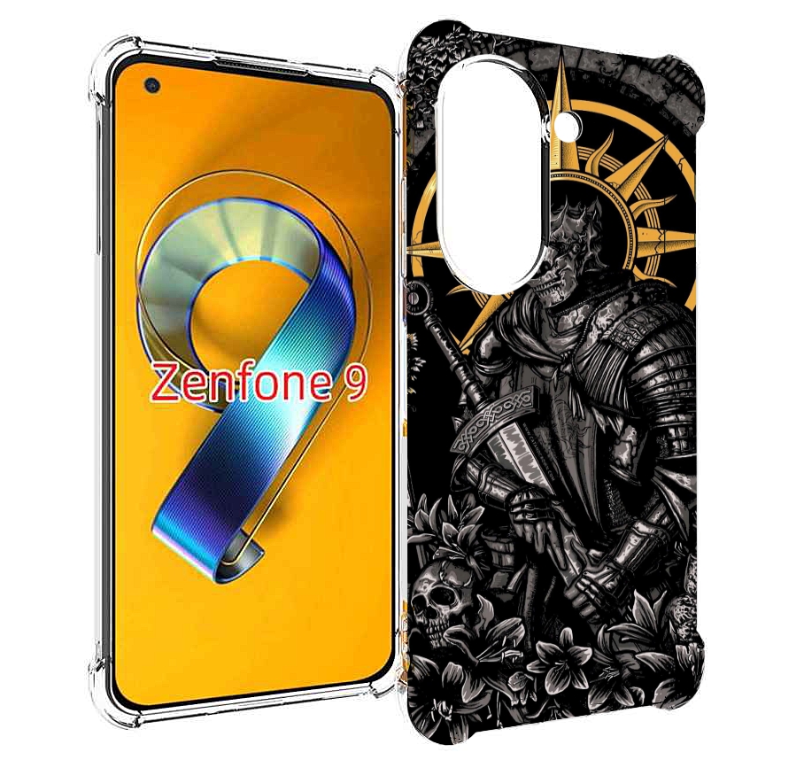 Чехол MyPads темный железный рыцарь для Asus Zenfone 9 (AI2202)