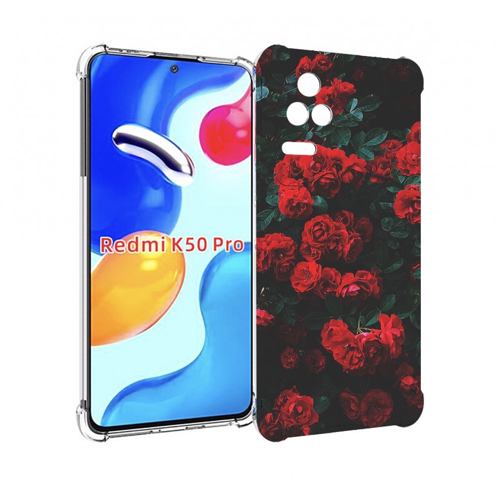 

Чехол MyPads розы-в-листьях для Xiaomi Redmi K50 / K50 Pro, Прозрачный, Tocco