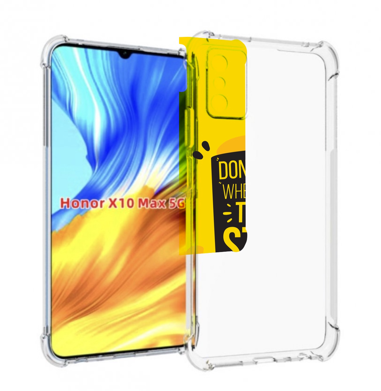 

Чехол MyPads yellow-done для Honor X10 Max, Прозрачный, Tocco
