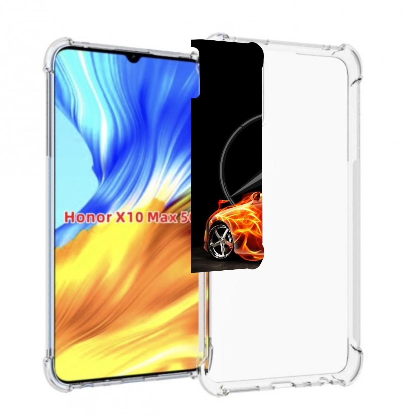 

Чехол MyPads АМГ мужской для Honor X10 Max, Прозрачный, Tocco